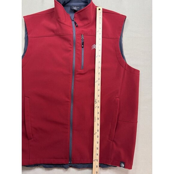 NEW Solaris Vest Mens Large Red Zip Water Resistant Fleece Lined Hiking Outdoor - Picture 9 of 15